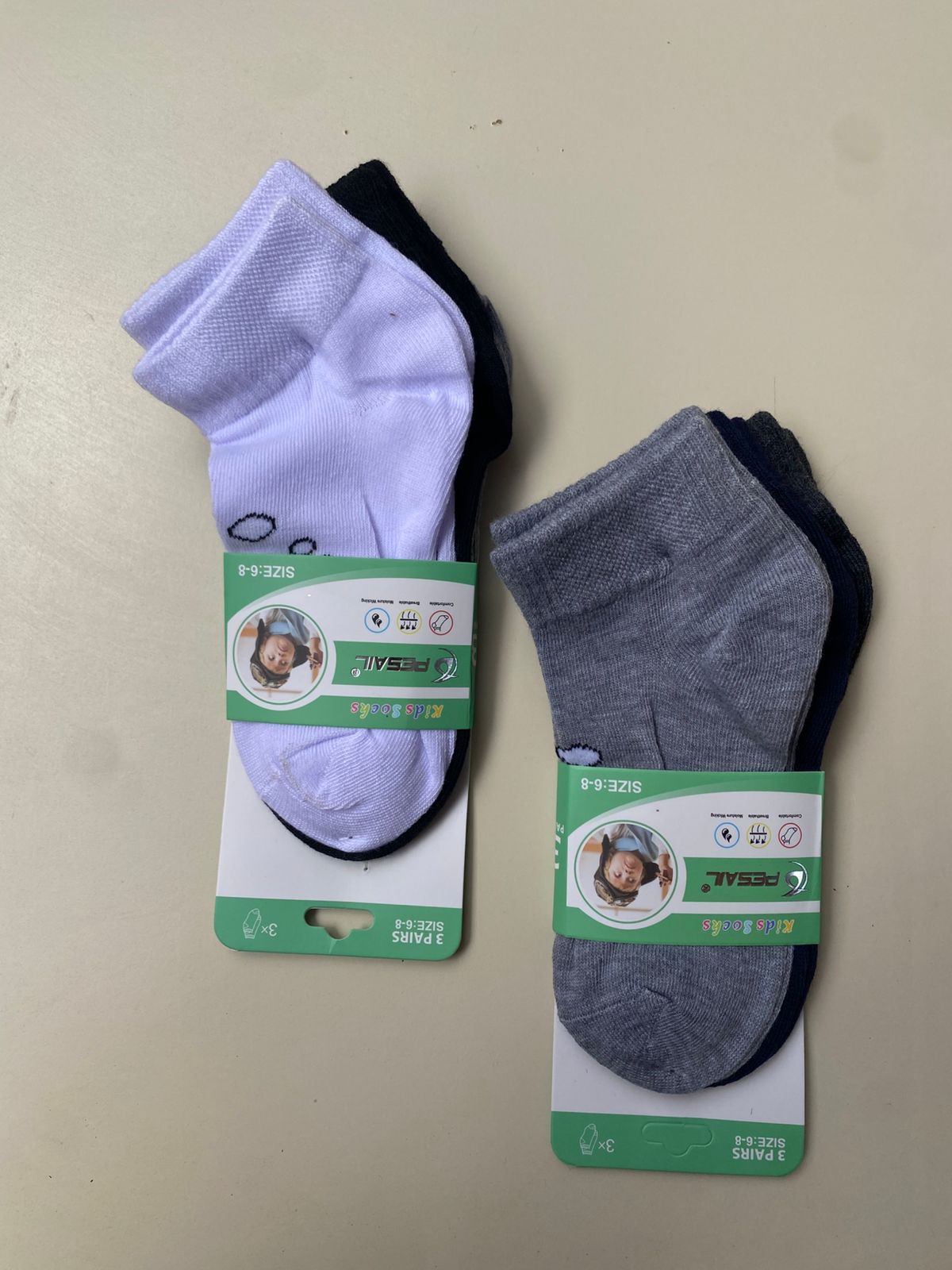 MEDIAS PACK PARA NIÑO X12 UNIDADES (4 PACKS DE 3)