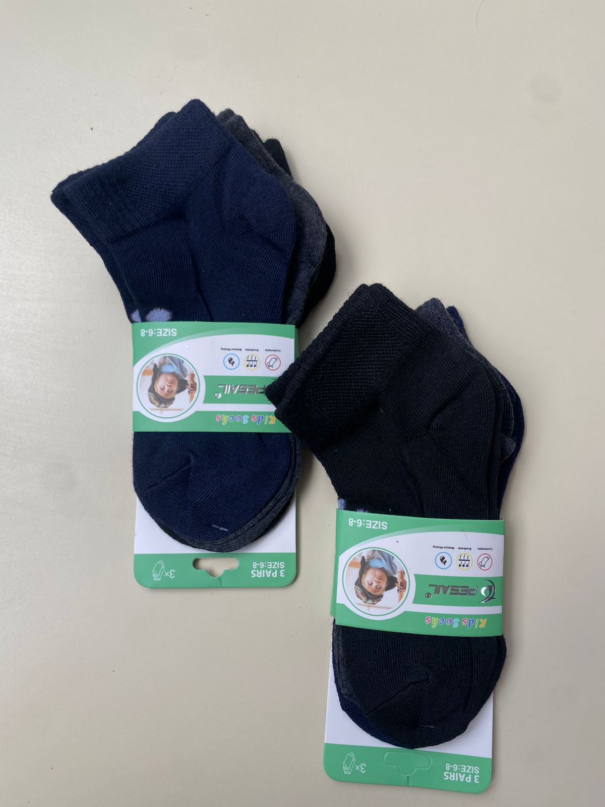 MEDIAS PACK PARA NIÑO X12 UNIDADES (4 PACKS DE 3)