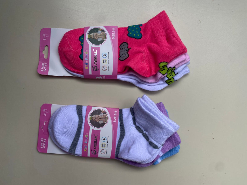 MEDIAS PARA NIÑAS – PACK X12 UNIDADES (4 PACKS DE 3)