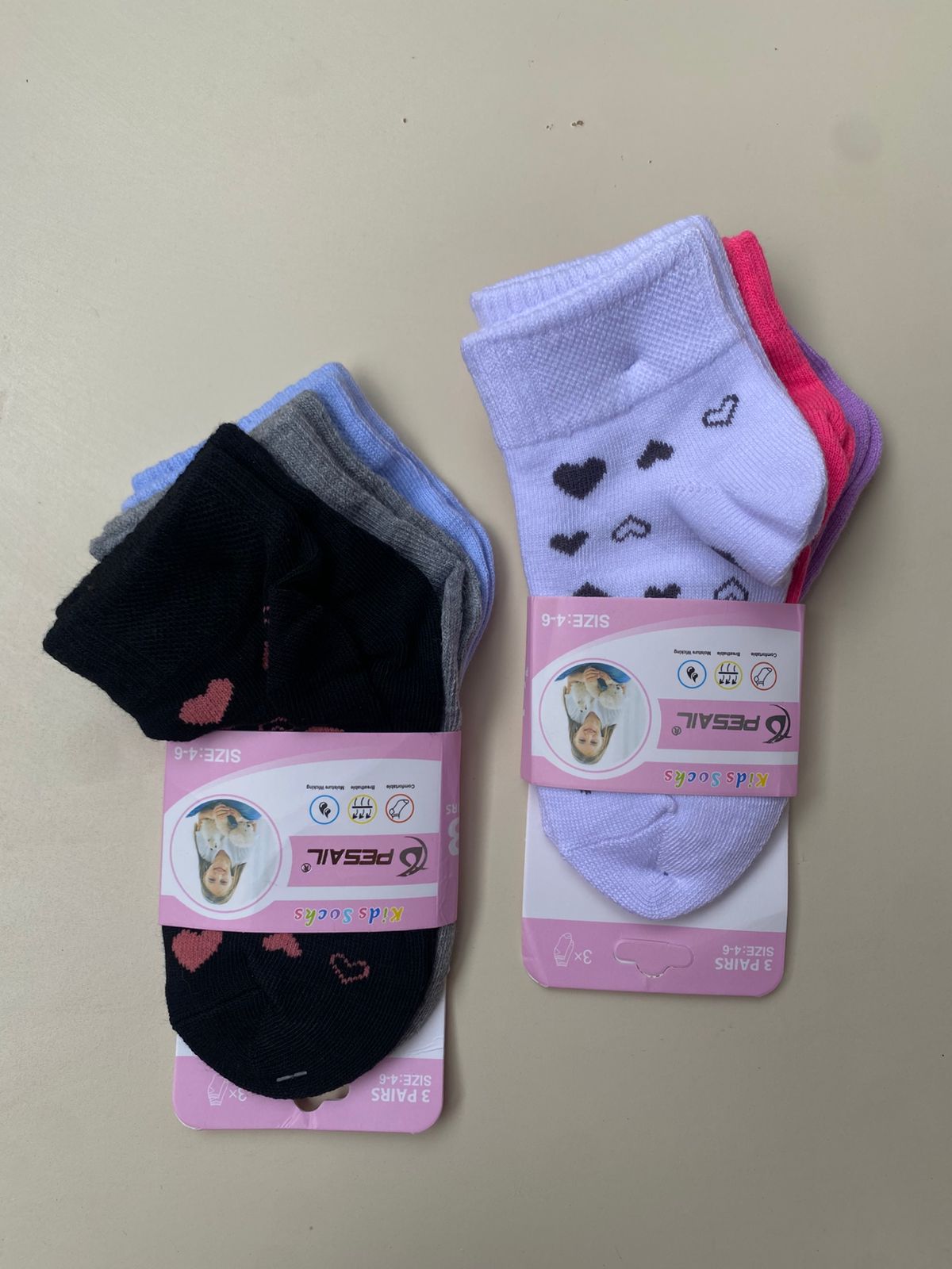 MEDIAS PARA NIÑAS – PACK X12 UNIDADES (4 PACKS DE 3)