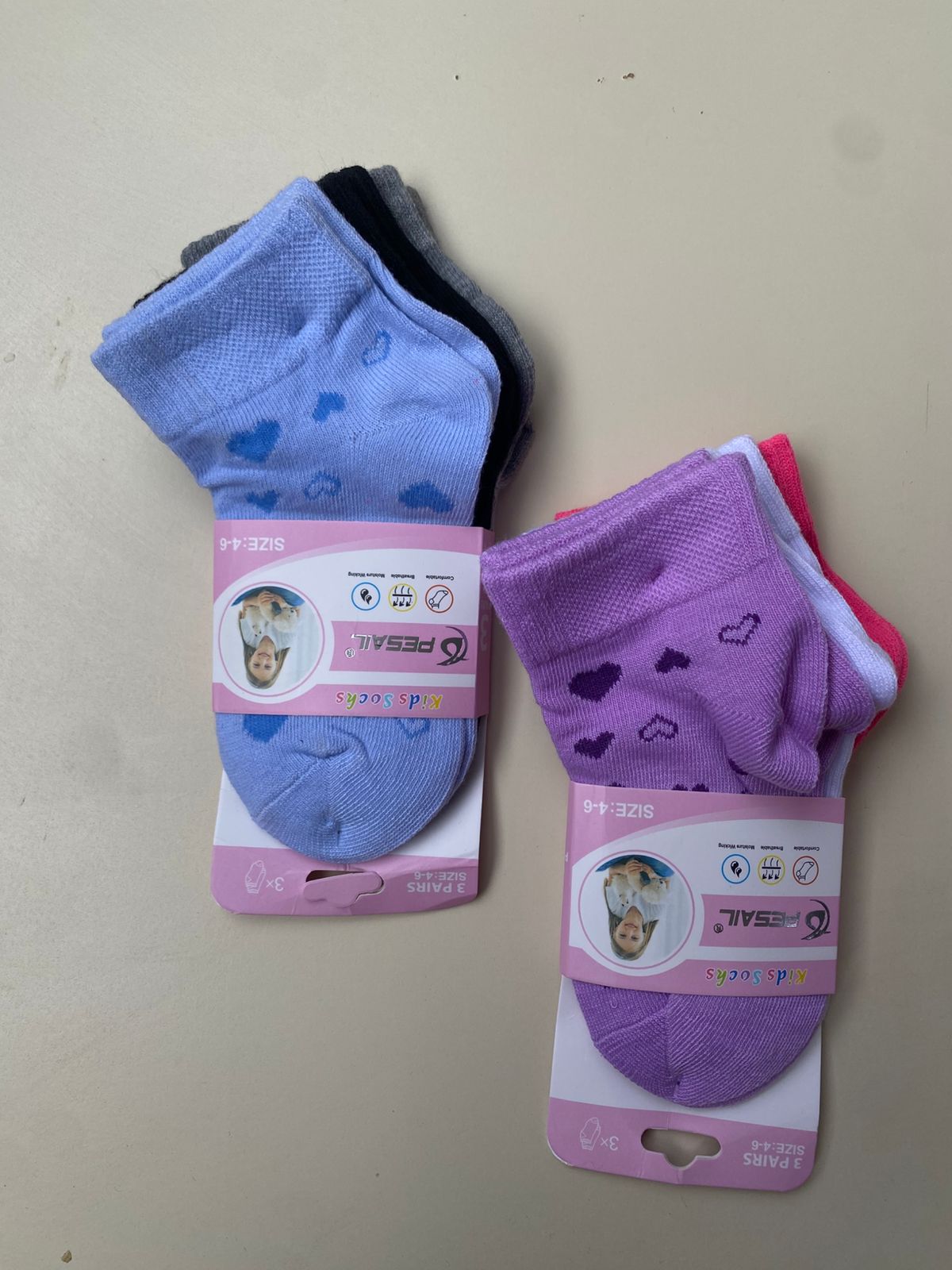 MEDIAS PARA NIÑAS – PACK X12 UNIDADES (4 PACKS DE 3)